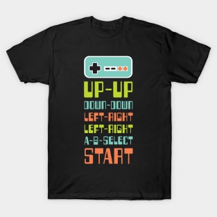 Old School Video Game Cheat Code T-Shirt